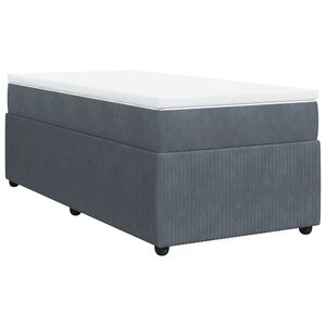 vidaXL Box spring postel s matrac&iacute; tmavě &scaron;ed&aacute; 80 x 200 cm samet