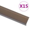vidaXL Schodov&eacute; hrany ve tvaru L 15 ks hlin&iacute;k 100 cm hněd&eacute;