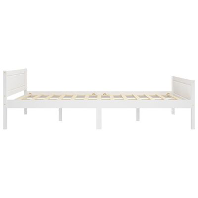 vidaXL Rám postele masivní borové dřevo bílý 160 x 200 cm