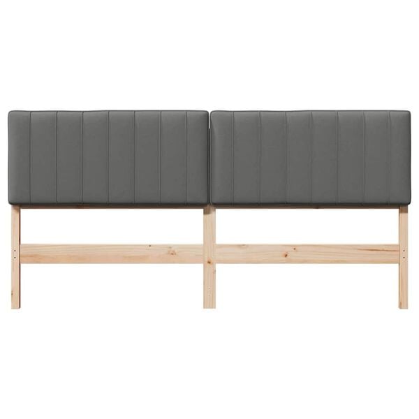 vidaXL Čalouněn&eacute; čelo postele s čelo Hněd&aacute; a světle &scaron;ed&aacute; 200 cm