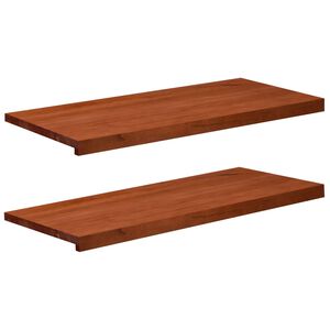 vidaXL Parapety 2 ks Hněd&aacute; 90 x 40 x 2 cm Masivn&iacute; bukov&eacute; dřevo