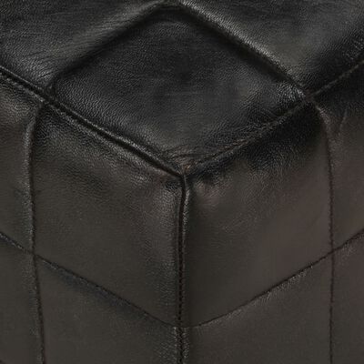 vidaXL 2místná lavice černá pravá kozí kůže