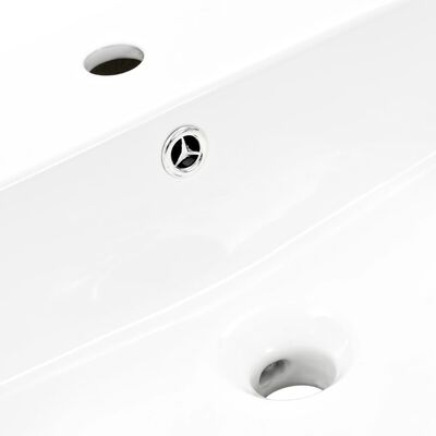 vidaXL Nástěnné umyvadlo keramické bílé 530 x 440 x 370 mm