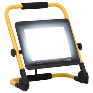 vidaXL LED reflektor s rukojet&iacute; 100 W studen&eacute; b&iacute;l&eacute; světlo