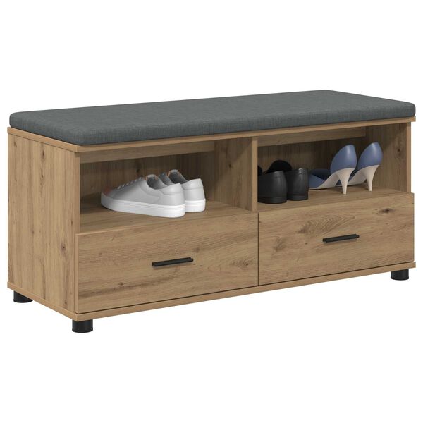 vidaXL Chodbičkov&aacute; lavice s pol&scaron;t&aacute;řem Artisanov&yacute; dub 100 x 38 x 46 cm