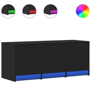 vidaXL TV skř&iacute;ňka s LED čern&aacute; 97 x 34 x 40 cm kompozitn&iacute; dřevo