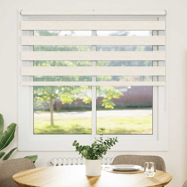 vidaXL Zebra roleta mramorově b&eacute;žov&aacute; &scaron;&iacute;řka l&aacute;tky 135,9 cm polyester