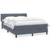 vidaXL Box spring postel s matrac&iacute; tmavě &scaron;ed&aacute; 160x210 cm samet
