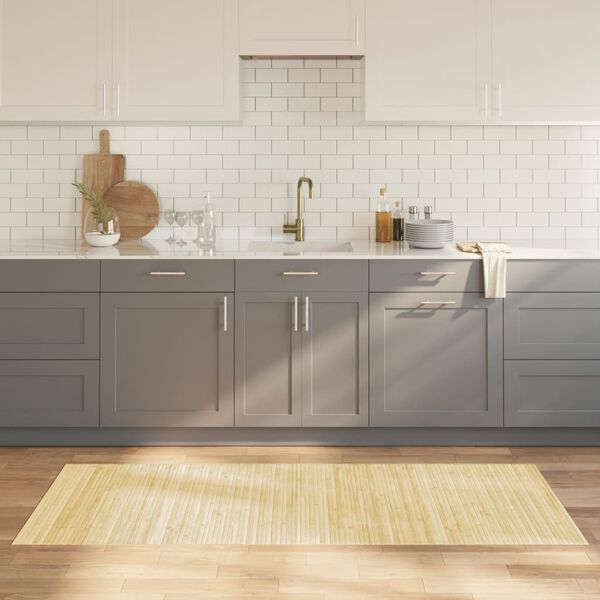 vidaXL Koberec obd&eacute;ln&iacute;kov&yacute; světle př&iacute;rodn&iacute; 80 x 200 cm bambus