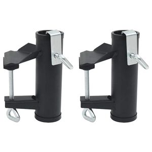 vidaXL Svorky na slunečn&iacute;k na balkon 2 ks 25&ndash;38 mm ocel
