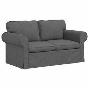 vidaXL Pohovka Tmavě &scaron;ed&aacute; 155 x 82 x 80 cm textil