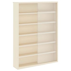 vidaXL N&aacute;stěnn&yacute; vitr&iacute;nov&yacute; box B&eacute;žov&aacute; 40 x 8,5 x 54 cm Překližka
