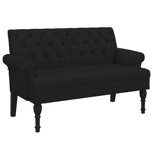 vidaXL Lavice s opěradlem čern&aacute; 120 x 62 x 75,5 cm l&aacute;tka