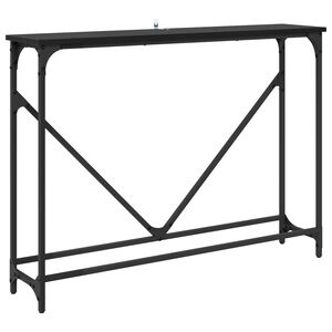 vidaXL Konzolov&yacute; stolek Čern&yacute; dub 102 x 23 x 75 cm kompozitn&iacute; dřevo