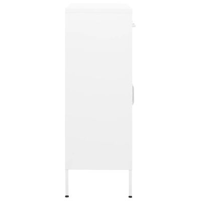 vidaXL Úložná skříň bílá 80 x 35 x 101,5 cm ocel