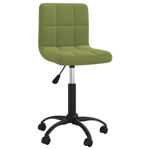 vidaXL Otočn&aacute; j&iacute;deln&iacute; židle světle zelen&aacute; samet