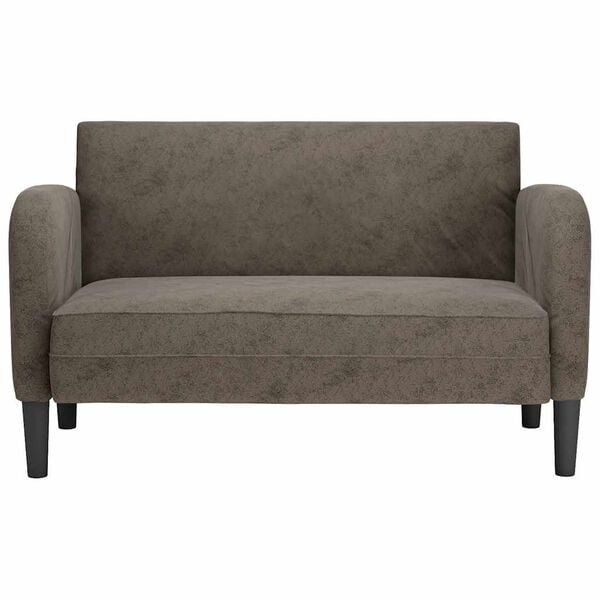vidaXL Loveseat Sofa tmavě &scaron;ed&aacute; 110 cm uměl&aacute; kůže