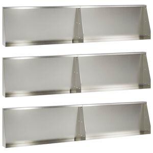 vidaXL Opěrn&aacute; zeď 6 ks 100 x 12 x 30 cm Nerezov&aacute; ocel Stř&iacute;brn&aacute;