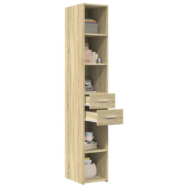 vidaXL Skř&iacute;ň highboard dub sonoma 30 x 42,5 x 185 cm kompozitn&iacute; dřevo