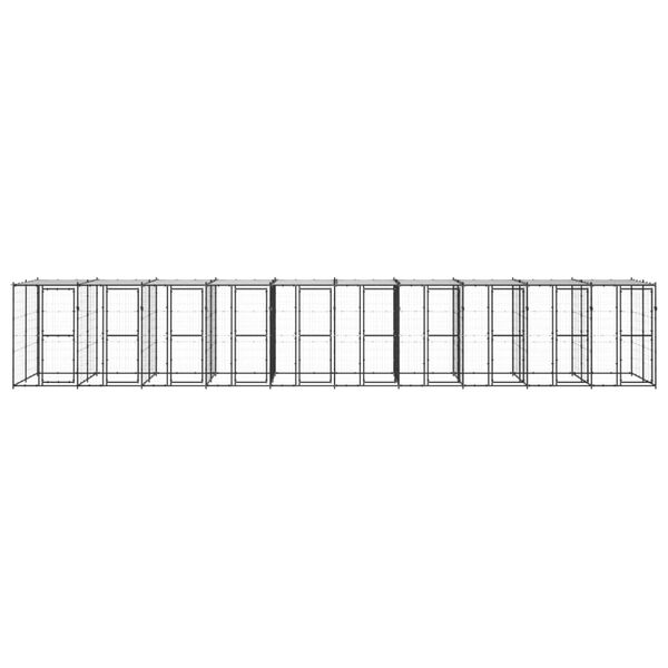 vidaXL Venkovn&iacute; ps&iacute; kotec se střechou ocel 24,2 m&sup2;