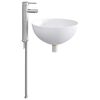 vidaXL Um&yacute;vadlo s bateri&iacute; a odpadem Chrom 35,5 x 35,5 x 14,5 cm