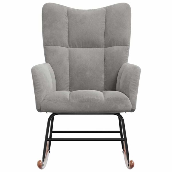 vidaXL Houpac&iacute; křeslo světle &scaron;ed&eacute; samet