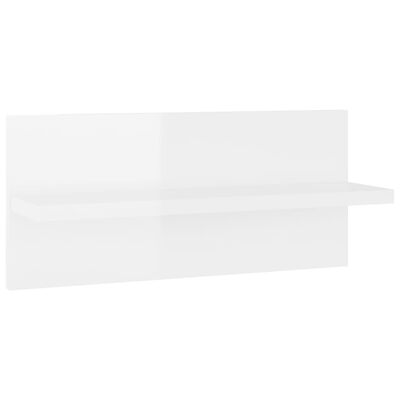 vidaXL Nástěnné police 4 ks bílé s vysokým leskem 40 x 11,5 x 18 cm