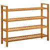 vidaXL Botn&iacute;k se 4 policemi 100 x 27 x 80 cm masivn&iacute; dubov&eacute; dřevo