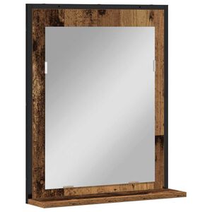vidaXL Zrcadlo Star&eacute; dřevo 50 x 12 x 60 cm Sklo a inžen&yacute;rsk&eacute; dřevo