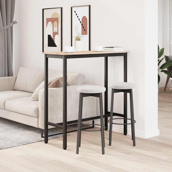 vidaXL stůl Př&iacute;rodn&iacute; 100 x 40 x 101 cm Inžen&yacute;rsk&eacute; dřevo a ocel