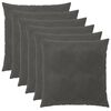 vidaXL Povlak na pol&scaron;t&aacute;ř 6 pcs HEERLEN Tmavě &scaron;ed&aacute; 65 x 65 cm Samet