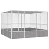 vidaXL Ptač&iacute; klec &scaron;ed&aacute; 302,5x324,5x211,5 cm pozinkovan&aacute; ocel