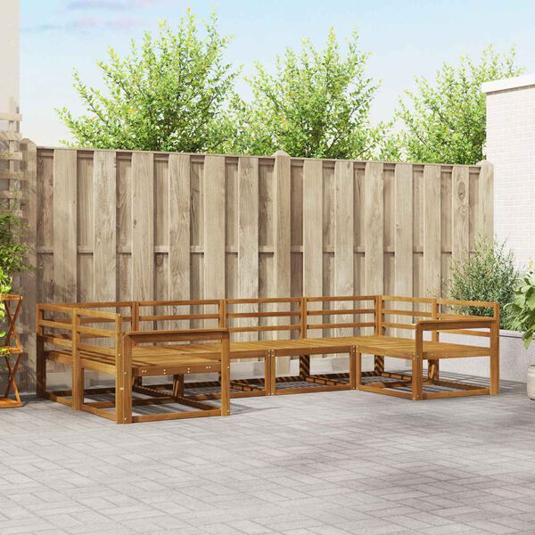 vidaXL Venkovn&iacute; pohovkov&aacute; souprava 6 pcs Př&iacute;rodn&iacute;