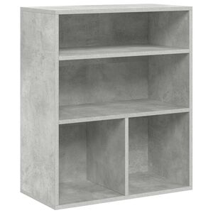 vidaXL Knihovna betonově &scaron;ed&aacute; 60x30x71,5 cm kompozitn&iacute; dřevo