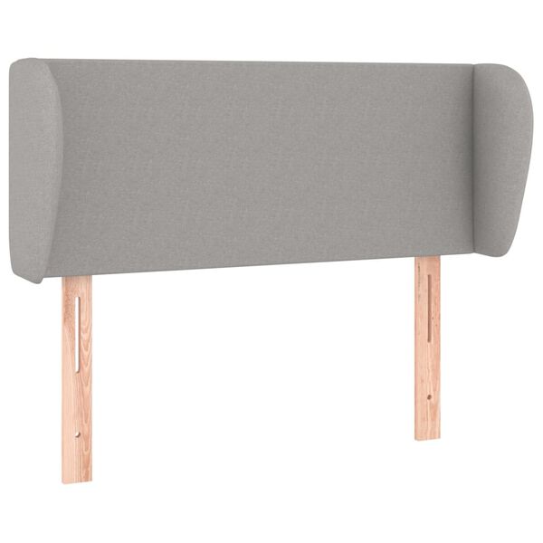 vidaXL Čelo postele typu u&scaron;&aacute;k světle &scaron;ed&eacute; 103x23x78/88 cm textil