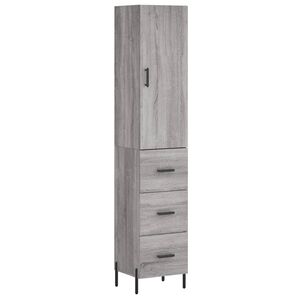 vidaXL Skř&iacute;ň highboard &scaron;ed&aacute; sonoma 34,5 x 34 x 180 cm kompozitn&iacute; dřevo