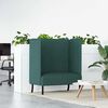 vidaXL Vysok&yacute; zpětn&yacute; pohovka 101cm Tmavě zelen&aacute; textil