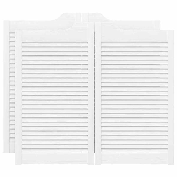 Kř&iacute;dlov&eacute; dveře vidaXL Louvred Design 2 p&aacute;ry b&iacute;l&eacute; 90x100 cm