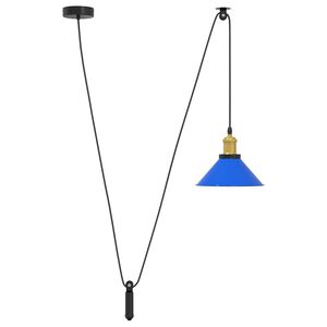 vidaXL Z&aacute;věsn&eacute; sv&iacute;tidlo nastavitelnou v&yacute;&scaron;kou E27 &Oslash;22 cm metal