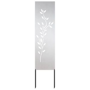 vidaXL Soukrom&iacute; na zahradě Stř&iacute;brn&aacute; 32 x 140 cm Nerezov&aacute; ocel
