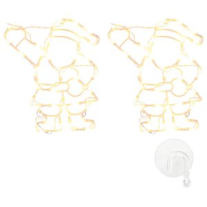 vidaXL V&aacute;nočn&iacute; osvětlen&iacute; santy Silhouette 2 ks 35 LED tepl&aacute; b&iacute;l&aacute;