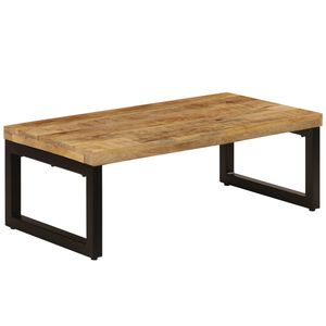vidaXL Konferenčn&iacute; stolek 100 x 50 x 35 cm masivn&iacute; mangovn&iacute;k a ocel