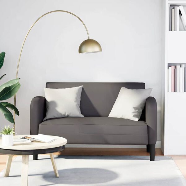 vidaXL Loveseat Sofa &scaron;ed&aacute; 110 cm uměl&aacute; kůže