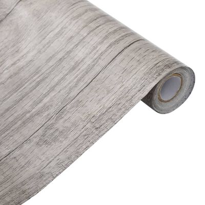 vidaXL Tapety na nábytek samolepicí vzhled dřeva 90 x 500 cm PVC