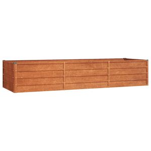 vidaXL Zahradn&iacute; vyv&yacute;&scaron;en&yacute; z&aacute;hon rezav&yacute; 240 x 80 x 45 cm cortenov&aacute; ocel