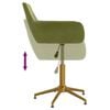 vidaXL Otočn&aacute; j&iacute;deln&iacute; židle světle zelen&aacute; samet