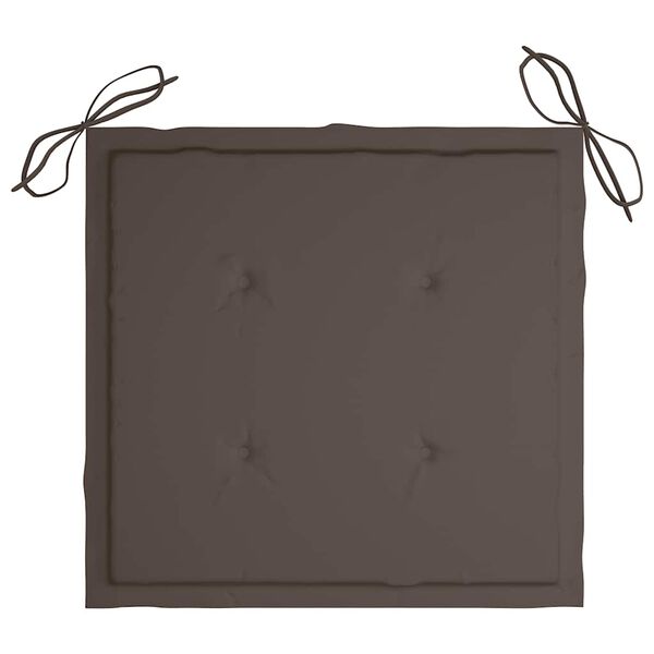 vidaXL Podu&scaron;ky na zahradn&iacute; židli 4 ks taupe 40x40x4 cm l&aacute;tka oxford