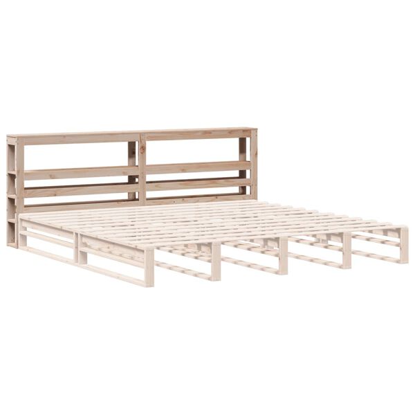 vidaXL Čelo postele s policemi 200 cm masivn&iacute; borovice