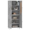 vidaXL Skř&iacute;ň highboard betonově &scaron;ed&aacute; 69,5x34x180 cm kompozitn&iacute; dřevo