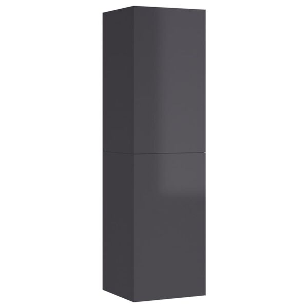 vidaXL TV stolek &scaron;ed&yacute; s vysok&yacute;m leskem 30,5x30x110 cm kompozitn&iacute; dřevo